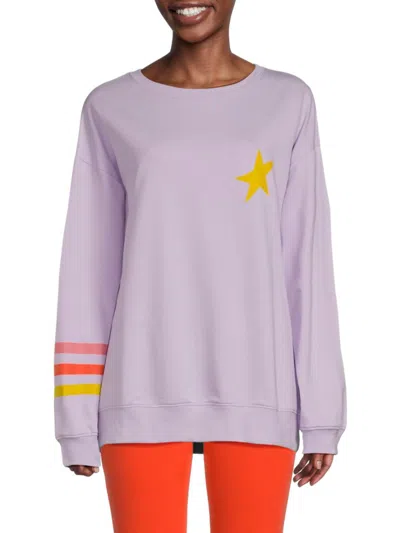South Parade Women's Graphic Drop Shoulder Sweatshirt In Lilac