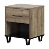 South Shore Furniture Arlen 1-drawer Nightstand, Weathered Oak