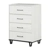 South Shore Furniture Arlen 4-drawer Chest, White Pine And Black Matte