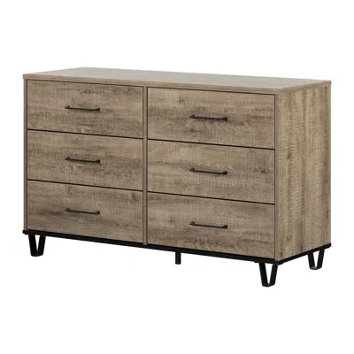 South Shore Furniture Arlen 6-drawer Double Dresser, Weathered Oak