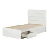 South Shore Furniture Arlen Mates Bed And Headboard Set, White Pine In White