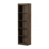 South Shore Furniture Axess 5-shelf Narrow Bookcase, Natural Walnut