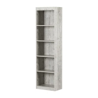 South Shore Furniture Axess 5-shelf Narrow Bookcase, Seaside Pine
