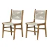 South Shore Furniture Balka Dining Chair, Set Of 2, Cream And Natural