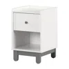 South Shore Furniture Bebble Nightstand, Soft Gray And White