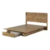 South Shore Furniture Cavalleri Bed And Headboard Set, Nordik Oak