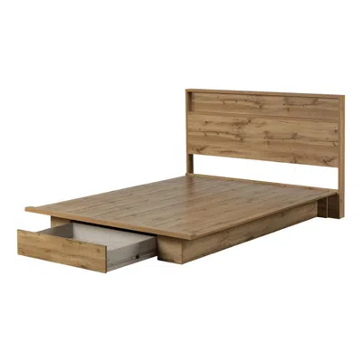 South Shore Furniture Cavalleri Bed And Headboard Set, Nordik Oak