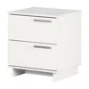 South Shore Furniture Cavalleri Nightstand With 2 Drawers, Pure White
