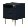 South Shore Furniture Dylane 2-drawer Nightstand, Navy Blue