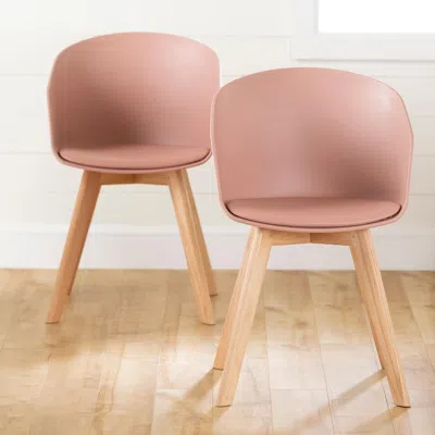 South Shore Furniture Flam Dining Chairs - Set Of 2, Pink