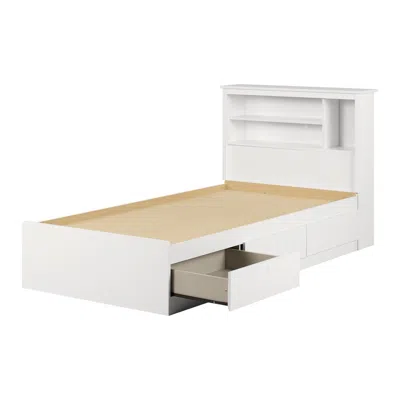 South Shore Furniture Gramercy Bed And Headboard Set, Pure White