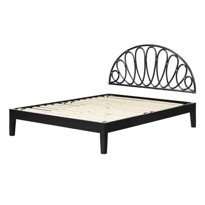 South Shore Furniture Hoya Bed And Headboard Set, Black