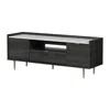 South Shore Furniture Hype Tv Stand, Gray Oak And Faux Carrara Marble