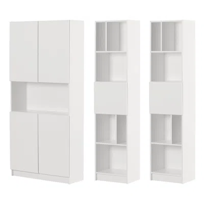 South Shore Furniture Liora Set Of Bookcases, Pure White