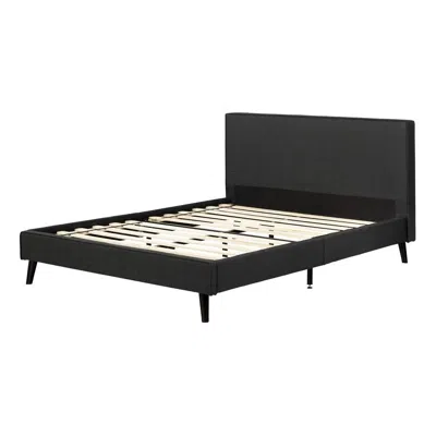 South Shore Furniture Milton Complete Bed, Matte Charcoal