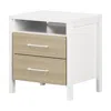 South Shore Furniture Munich 2-drawer Nightstand, White And Soft Elm