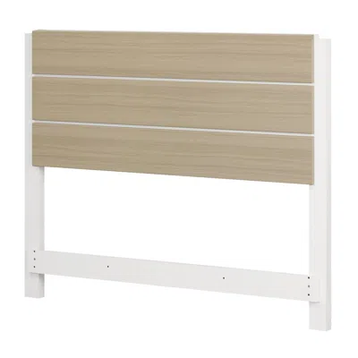 South Shore Furniture Munich Headboard, White And Soft Elm