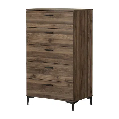 South Shore Furniture Musano 5-drawer Chest, Natural Walnut