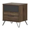 South Shore Furniture Olvyn 2-drawer Nightstand, Natural Walnut And Charcoal