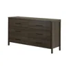 South Shore Furniture South Shore Gravity 6-drawer Double Dresser, Gray Maple