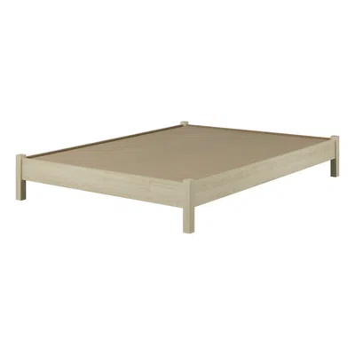 South Shore Furniture Step One Essential Bed, Bleached Oak In Neutral