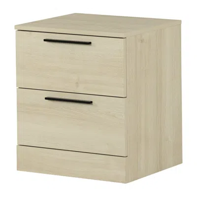 South Shore Furniture Step One Essential Nightstand, Bleached Oak