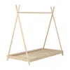 South Shore Furniture Sweedi Bed, Natural Wood In Neutral