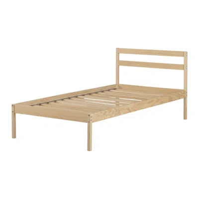 South Shore Furniture Sweedi Wooden Bed, Natural Wood