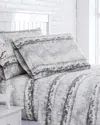South Shore Linens Abstract 300tc Sateen Extra Deep Pocket Sheet Set In Grey