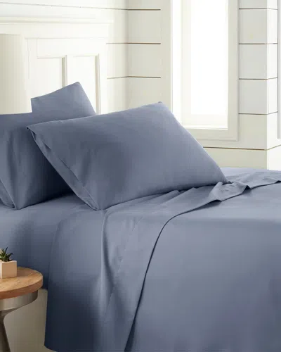 South Shore Linens Chic Solids Ultra Soft 4pc Sheet Set In Blue