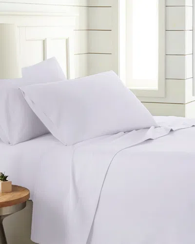 South Shore Linens Chic Solids Ultra Soft 4pc Sheet Set In White