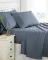 South Shore Linens Southshore Fine Linens 300tc Blue Percale Extra Deep Pocket Sheet Set In Blue