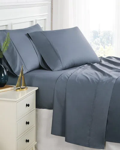 South Shore Linens Southshore Fine Linens 300tc Blue Percale Extra Deep Pocket Sheet Set