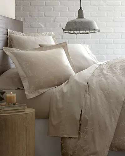South Shore Linens Southshore Fine Linens Sweetbrier Sand Luxury Cotton Reversible Duvet Cover And Sham Set