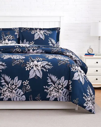 South Shore Linens Flora 300tc Sateen Duvet Set In Blue