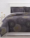 South Shore Linens Midnight Floral Duvet Set In Black