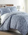 South Shore Linens Paisley Down Alternative 3pc Ultra Plush Reversible Comforter Set In Blue