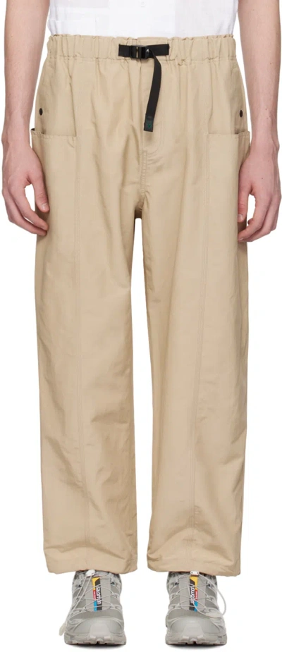 South2 West8 Beige Belted C.s. Trousers In A-lt.beige