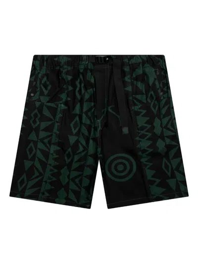 South2 West8 Belted Printed Shorts In Green