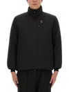 South2 West8 Logo Jacket High Collar Chest Pocket In Black