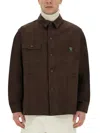 South2 West8 Brown Utility Jacket With Classic Collar And Structured Silhouette In Brown