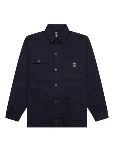 South2 West8 Button-up Jacket In Blue
