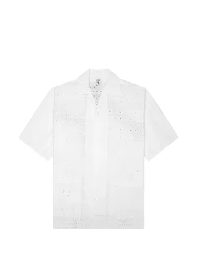 South2 West8 Cabana Eyelet-embroidered Shirt In Multi
