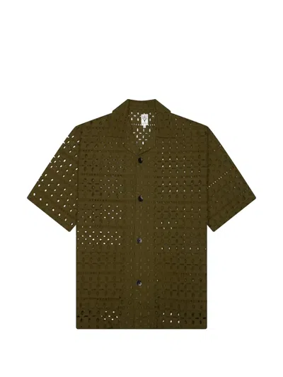 South2 West8 Cabana Eyelet-embroidered Shirt In Green