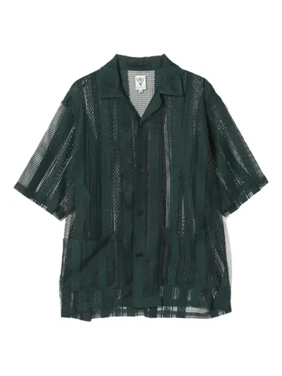 South2 West8 Cabana Mesh Striped Shirt