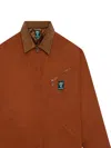 South2 West8 Collared Jacket In Brown