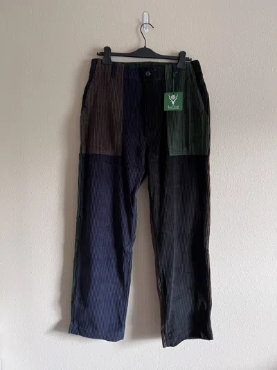 Pre-owned South2 West8 Color Blocked Corduroy Fatigue Pants