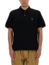 South2 West8 Embroidered Polo Shirt In Black