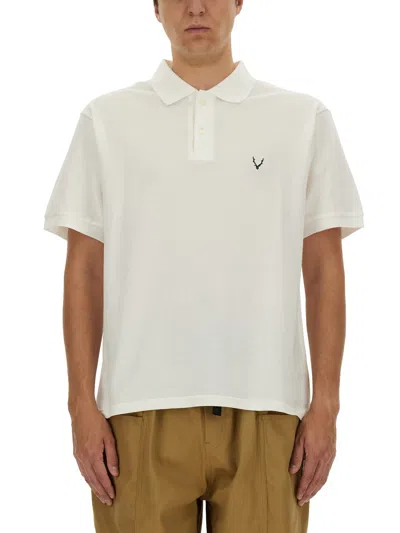 South2 West8 Cotton Polo In White
