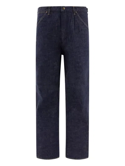 South2 West8 Cross-stitch Pocket Denim Jeans In Blue